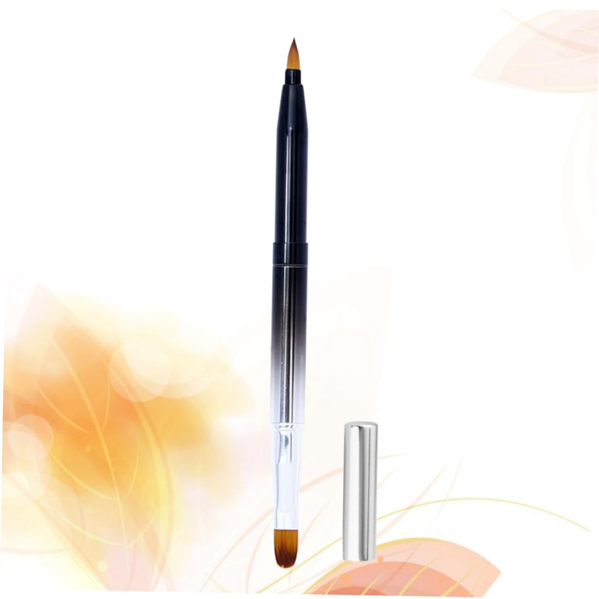 Metal Shell Lip Brush Double-ended Lipstick Applicator for Lipstick Gloss Retractable Lip Brush Soft Material for Home Salon