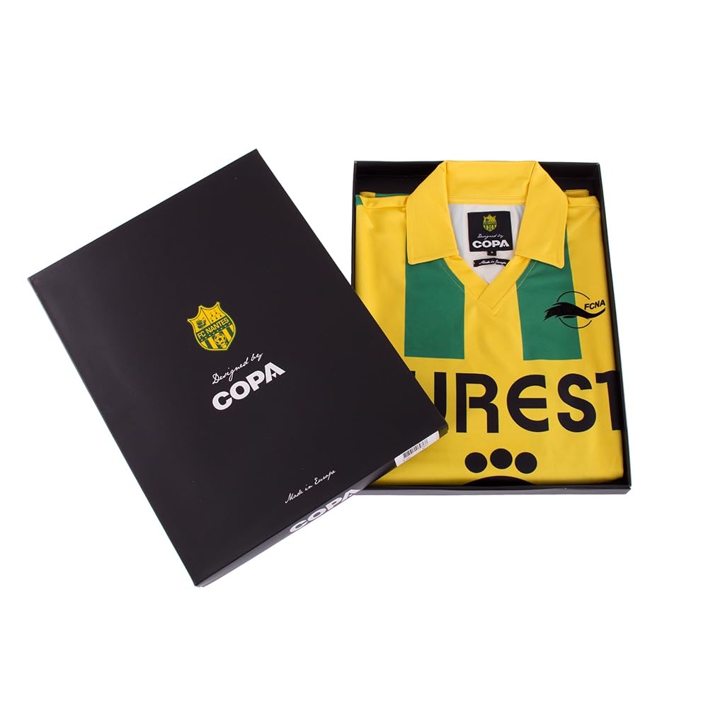 COPA - Maglia retrò - Calcio - Uomo - FC Nantes 1994/95 - Giallo/Verde - 100% Poliestere