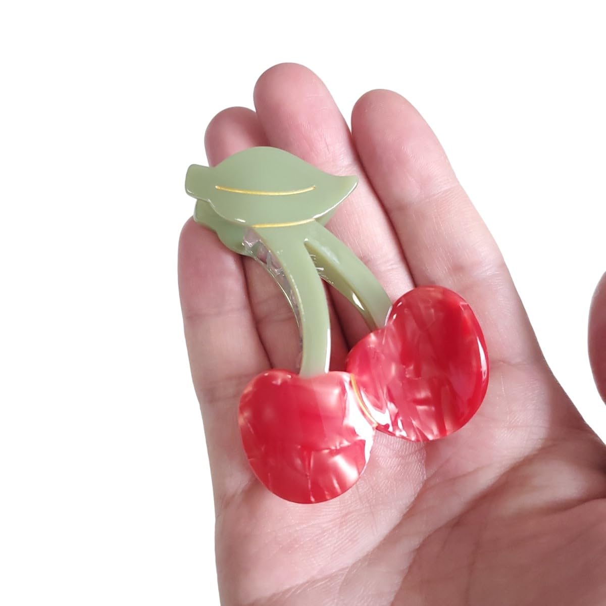 Mini Cherry Clips (Set of 3) Cute Cherry Hair Clip Set: Pink – Small Batch main image 2