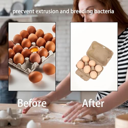 40 Pack Egg Cartons Bulk, 2x3 Style Reusable Empty Natural Paper Pulp Egg Cartons, Sturdy Design Egg Holder Containers for Fresh Chicken Eggs - Image 4