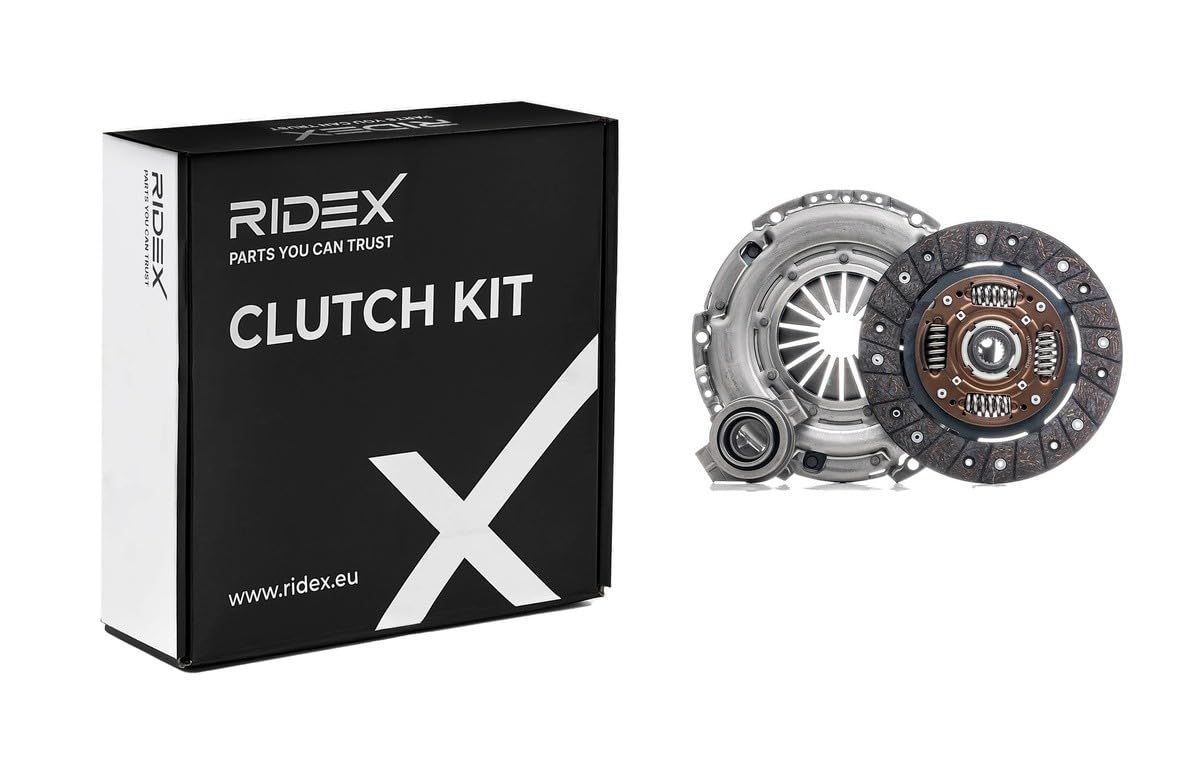 RIDEX 479C0074 Kit de embrague con cojinete de desembrague con plato de embrague Compatible con FIAT GRANDE PUNTO 199
