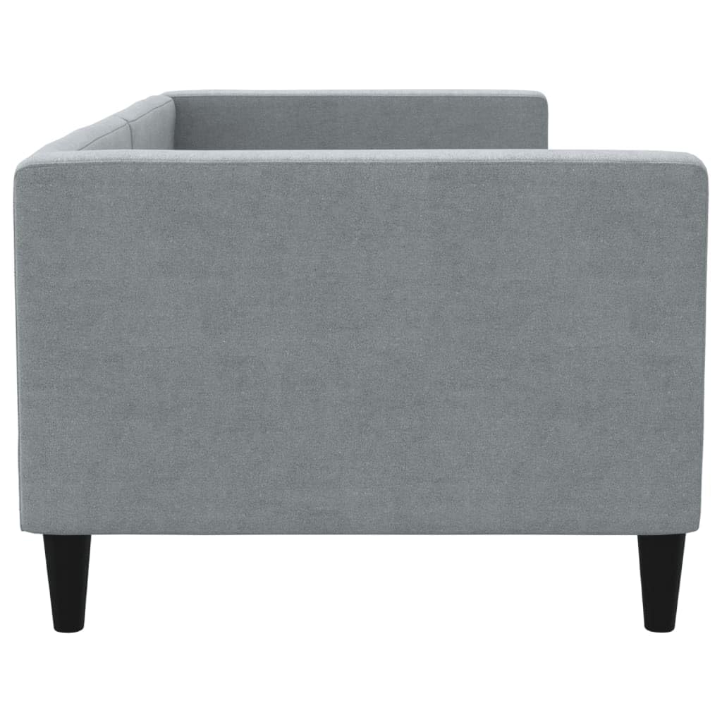 Brokky 353993 Letto da Giorno Grigio Chiaro 90x190 cm in Tessuto Divano Letto,Giroletto, Singolo, Matrimoniale, Moderna