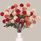CEWOR 10pcs Fall Artificial Flowers for Vase, Fake Flowers for Autumn Table Centerpieces Decor, Aesthetic Artificial Flowers for DIY Bouquet Party Wedding Home Decor Floral Arrangements Centerpiece