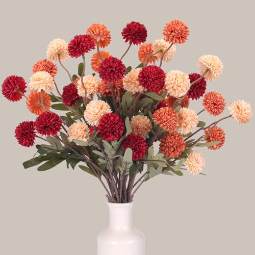 CEWOR 10pcs Fall Artificial Flowers for Vase, Fake Flowers for