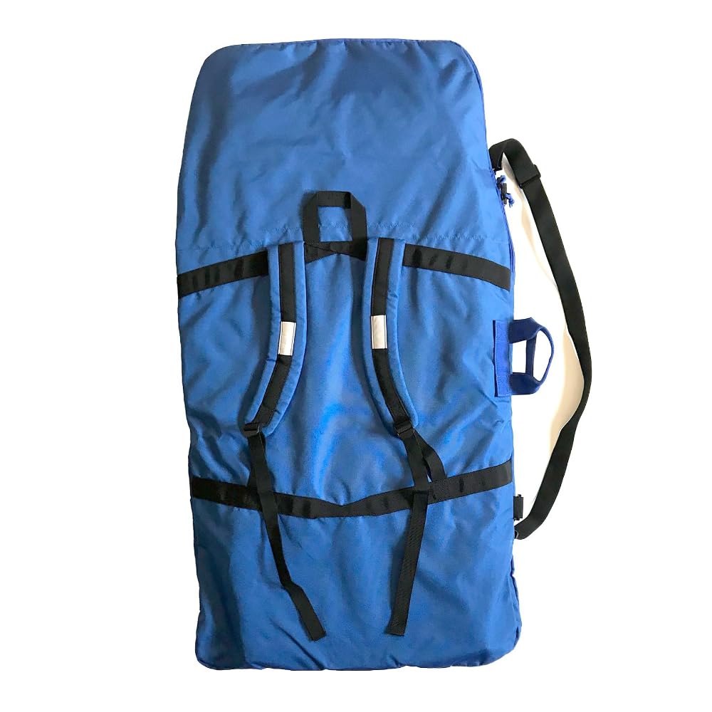 RIP Blue Commando Sac à dos de voyage double bodyboard – 2 planches avec bandoulière + dragonne, bretelles rembourrées réglables, planche de transport de 111,8 cm, 2 grandes poches de rangement avant,