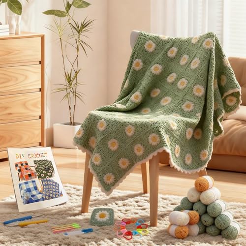 Splendida e pratica: scopri l'immensa gioia e soddisfazione quando finisci la tua coperta o sciarpa fatta a mano Granny Square. La natura ripetitiva di Granny Squares è ideale per costruire memoria muscolare e fiducia in se stessi. Una volta padroneggiata, puoi usare con orgoglio la tua creazione accogliente e colorata o regalarla come un regalo cordiale.