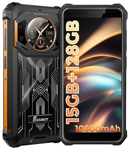 スマートフォン本体 FossiBOT F101 Pro 10600mAh Dual SIM Free FOSSiBOT F101 PRO 15GB+128GB 5.45-Inch Main & 1.32-inch Innovative & M