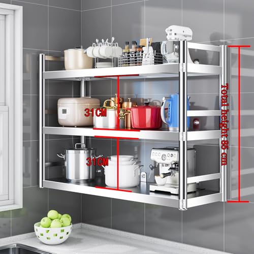 Portaspezie da parete, in acciaio inox, facile da pulire, perfetto per erbe e spezie, soluzione per gli appassionati di cucina