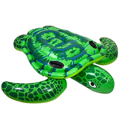 Alladinbox Inflatable Giant Turtle Pool Float , 65'' X 65'' Inflatable Pool Raft Lounge, Ride On Swim Party Toys Fun Beach Animal Float Toy Floating Mat For Adult #TOP5