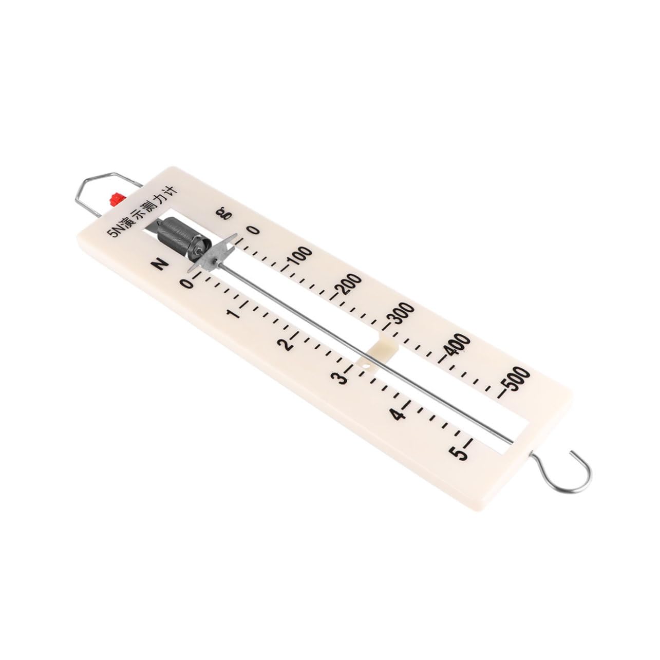 VILLFUL 1pc Spring Dynamometer Mechanic Tool Grams Weight Scale Scientific Experiments for Children Spring Balance Scales Tubular Spring Scale Physical Scale Tester Scale Metal White