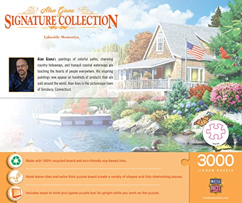 Masterpieces Rompecabezas de 3000 Piezas para Adultos, Familia o Jóvenes - Lakeside Memories - Defecto de Fabricante - 32"x45" miniatura 3