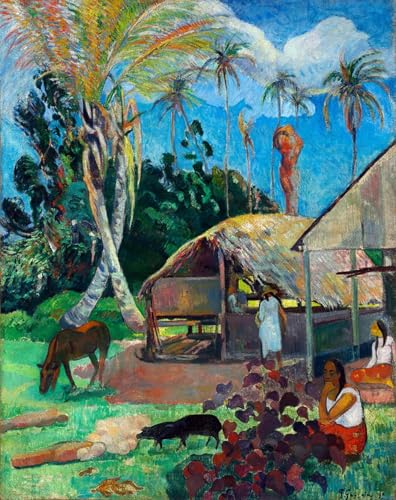 Image sur toile les cochons noirs Gauguin affiche déco chambre et salon
