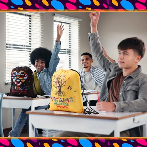 Sunnymove 24 Pcs Hispanic Heritage Drawstring Bags Latin American Countries Flags Party Favors Backpacks Celebrate National Hispanic Heritage Month Party Supplies4