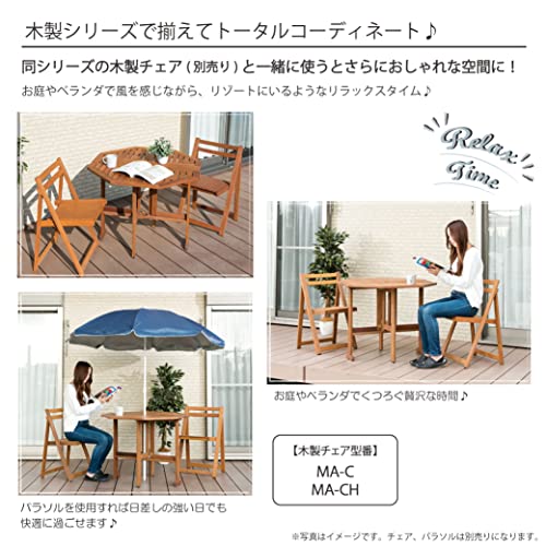 武田コーポレーション 南国家具 【バタフライ・ガーデン・南国風・テーブル】 折りたたみテーブル 90.5×71.5 ブラウン MA-T6 7枚目