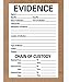 Adhesive Evidence Label 4 X 6 Inches - Stick on Evidence Stickers 100 Evidence Labels Per Pack For Forensics Class,Theme Birthday Party