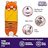 Happy Nappers: Pillow & Sleepy Sack: Large - Tiger Tobi - 66 x 30, 2-in-1: Plush Animal Opens Into Sleeping Bag, Soft Play & Nap Character, Kids 3+ #1