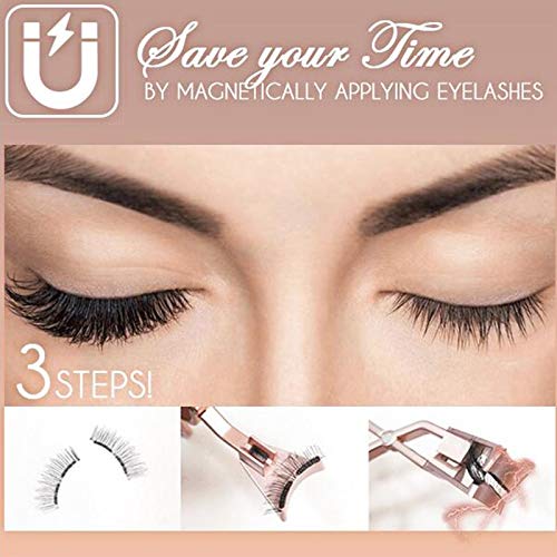 Magnetic Lashes Clip Eyelashes Set, Premium Magnetic Lash Applicator Tool Magnetic Lashes Clip with 3 Magnets 3D Reusable Magnetic Falses Eyelashes