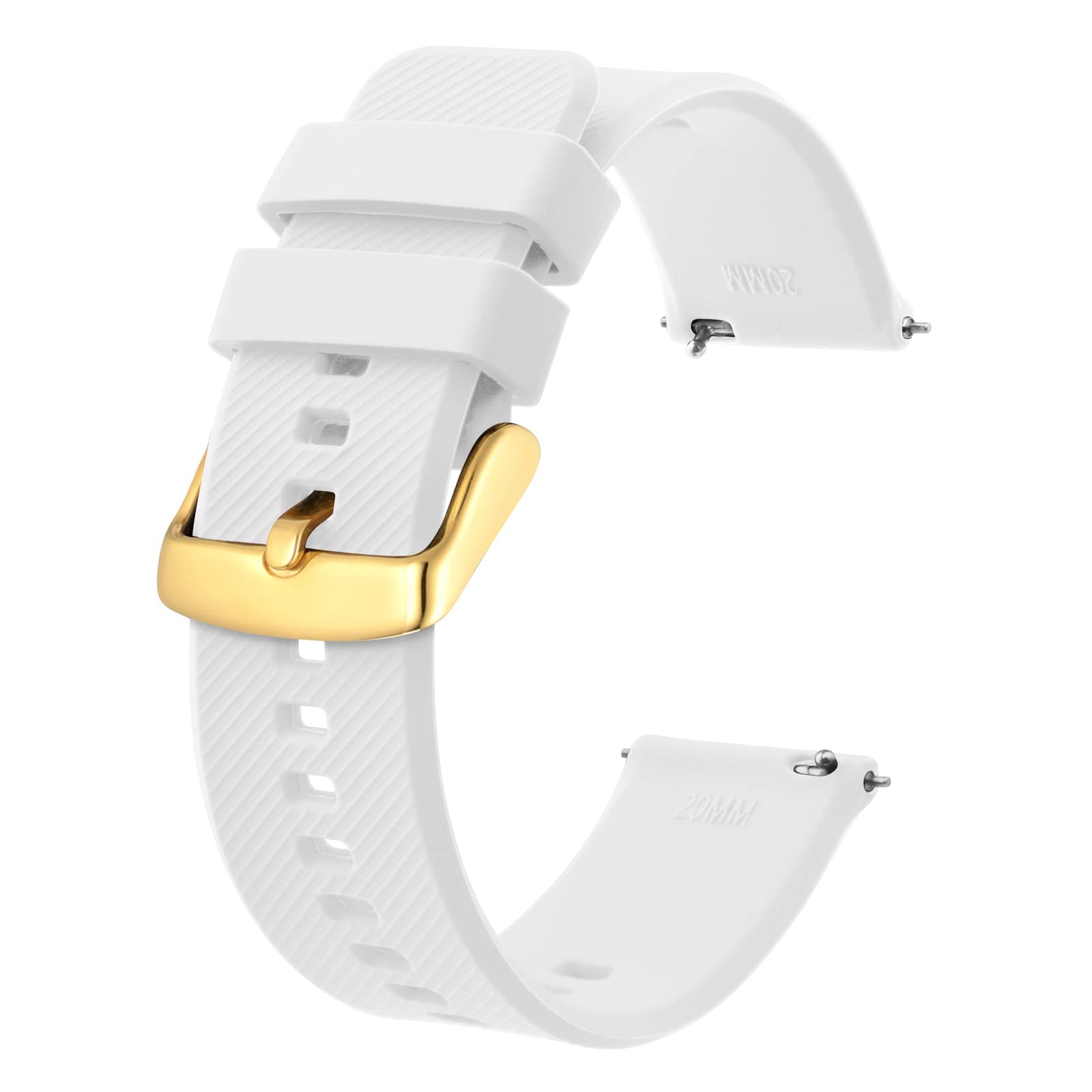 BISONSTRAP Watch Strap 18mm 19mm 20mm 21mm 22mm, Quick Release Silicone Watch Bands for Men Women