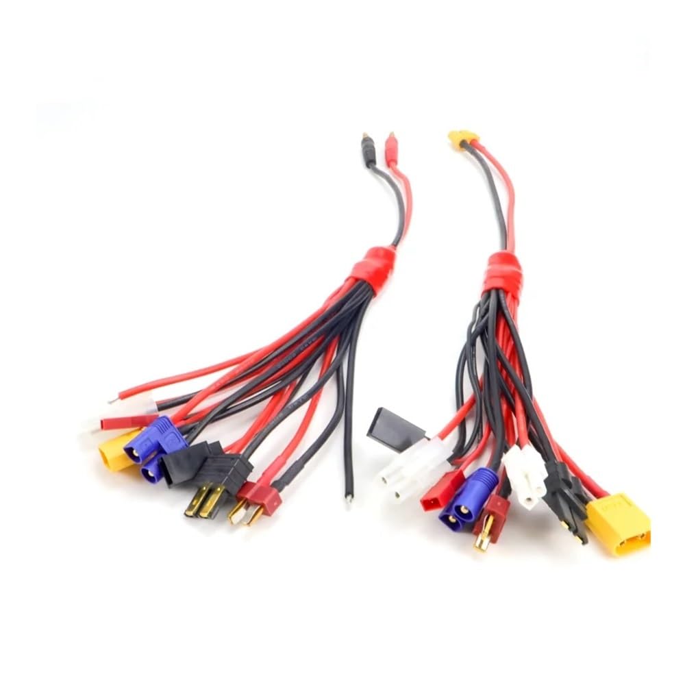 Connettore Adattatore Caricabatterie Cavo Batteria con 8 in 1, Banana 4,0 Mm, XT60, TRX, Lipo for Drone RC(8in1 XT60 Input)