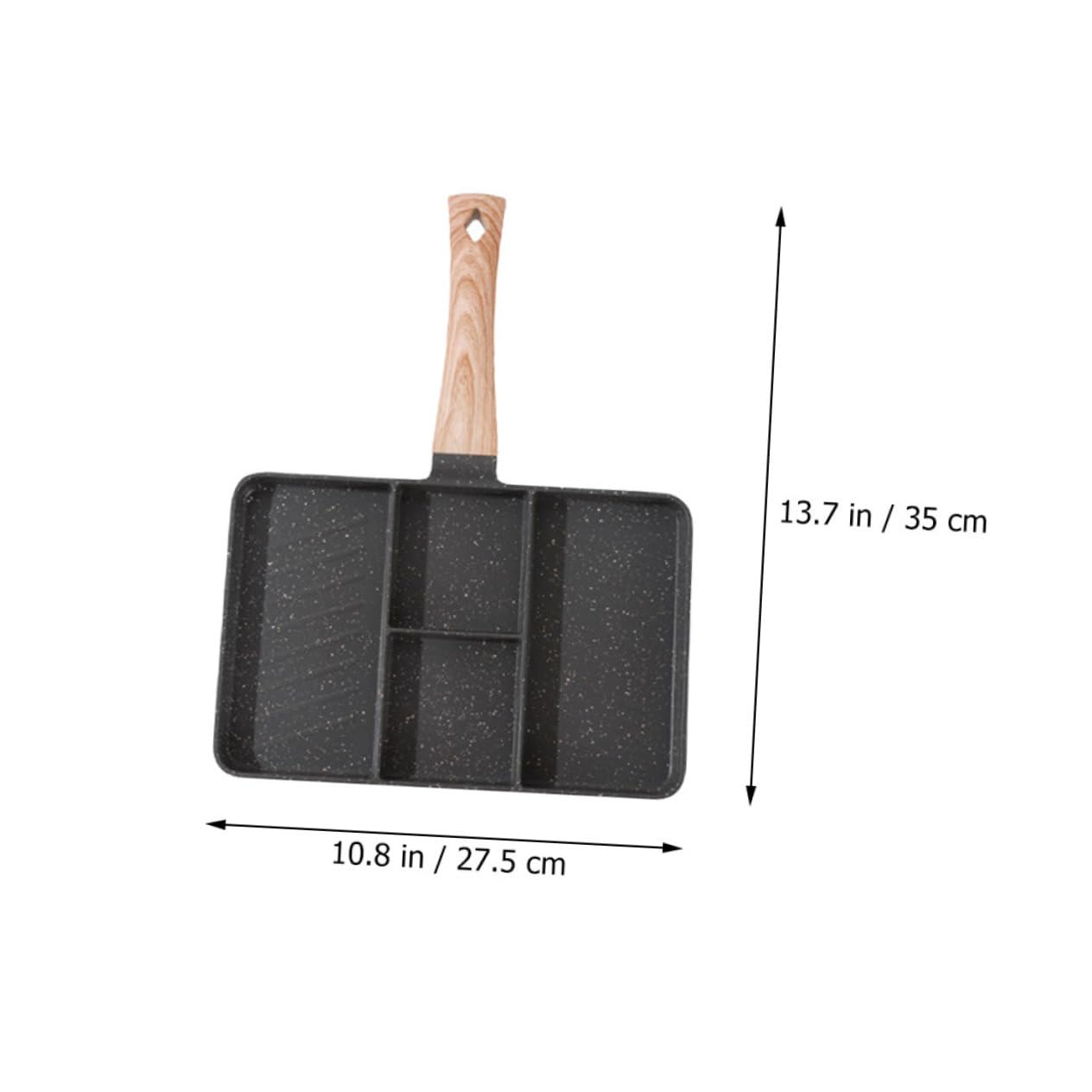 Cabilock Ergonomic Non Stick Egg Frying Pan Multi Function Breakfast Cooking Accessory for Steak and Eggs Easy to Clean with Comfortable Scalding Handle for Prep