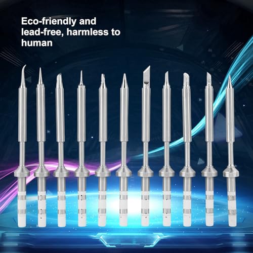 Image of 11Pcs Pinecil Tips, Stainless Steel TS100 Soldering Iron Tips, Fine Type Pinecil Soldering Tips Replacement, Mini Pen Type TS100 Tip for Soldering Iron