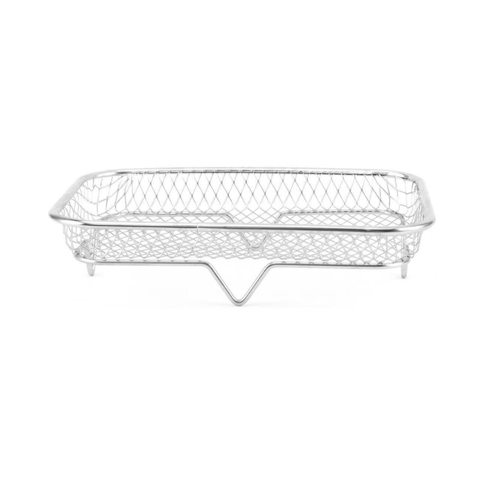 Genérico Rejilla de freidora de Aire apilable de 2 Piezas for Horno | Acero inoxidable, bandeja for enfriar, rejilla for escurrir, apta for horno/microondas