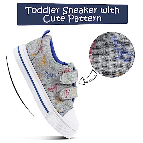 Image of K KomForme Toddler Shoes, Hook & Loop Canvas Sneakers for Boys and Girls | Slip-on, Lightweight, Comfortable