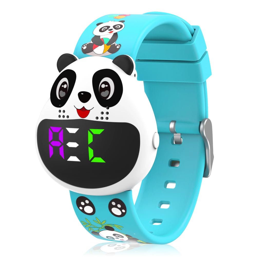 DASIAUTOEM Potty Training Watch with Music, Alarm Clock Bracelet with Timer and 16 Daily Alarms, Memory Clock with USB Charging, Drinking Reminder, Pill Reminder, Waterproof Watches for Children (Blue