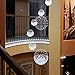 Siljoy Modern Foyer Chandeliers for High Ceiling, Large Staircase Chandelier with Spiral Sphere Design, Raindrop Crystal Chandelier Flush Mount Ceiling Light for Entryway Living Room W31.5 X H110