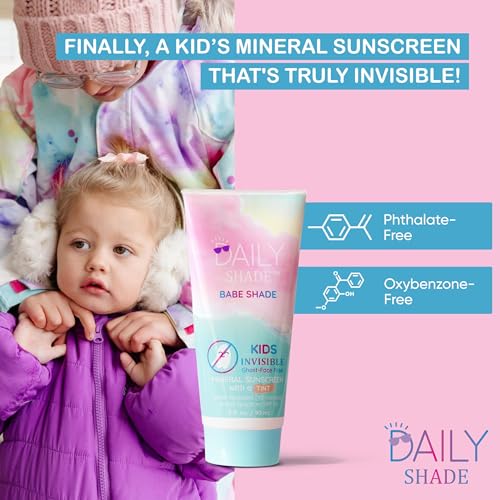 Image of Babe Shade Kids Tinted Mineral Sunscreen for Face with SPF 30 - Non-Nano Zinc, Reef Safe, Travel Size Water Resistant & Hypoallergenic Skin Care Formula for All Types of Skin Tone - Pack 2
