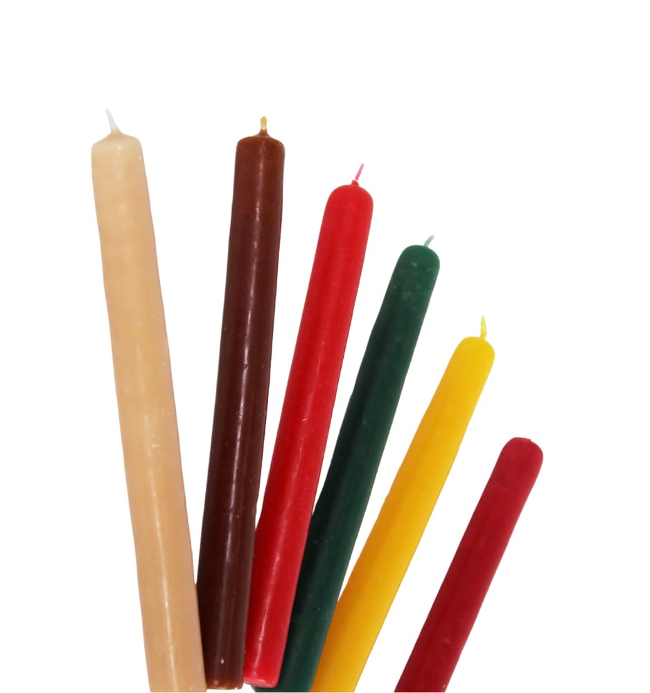 Las Velas de Mariano Pack de 3 Velas Artesanal 23 cm para Rituales y Meditación (Canela)