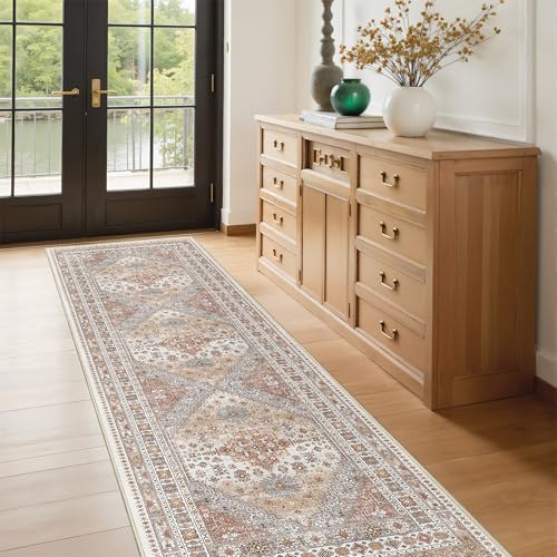 Restydon Kitchen Runner Rug Non Slip Washable Rugs 2.5x8, Orange by Restydon - Image 4