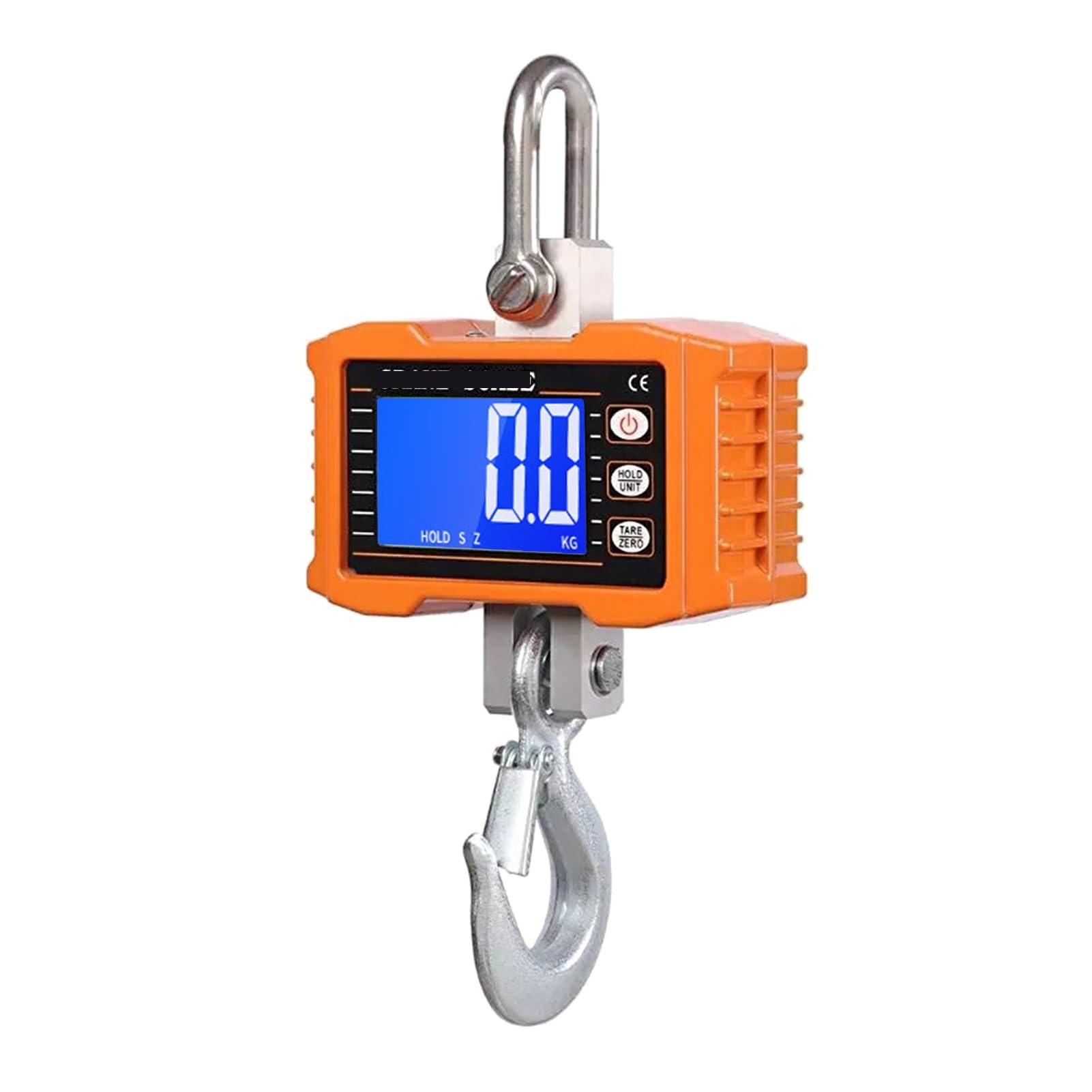 Digital Crane Scale, Digital Hanging Scale 1000kg/ 2204lbs Heavy Duty Crane Scale Backlight Industrial Hook Scales Unit Change(Oranje)