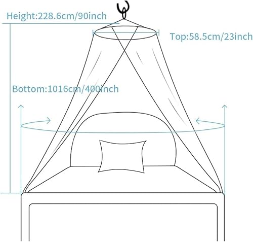 Sublaga Mosquito Net For Bed, Large White Bed Canopy For Girls, Hanging Bed Net, Easy Installation Ideal For Bedroom Decorative, Travel With Storage Bag (Star) #TOP1