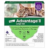 Advantage II Flea Prevention and Treatment for Large Cats (Over 9 Pounds), 4 Pack