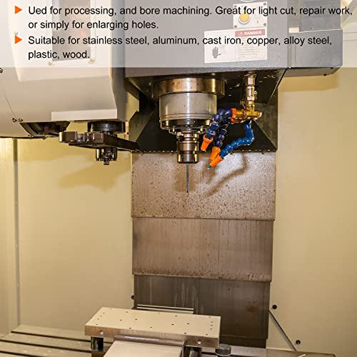 Harfington 2Pcs Chucking Reamers 8.3Mm H7 C1/K30 Carbide Tip Precision Straight Flutes Round Shank Lathe Machine Milling Cutters #TOP4