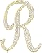 Sparkly Rhinestones Letter R Cake Topper, Birthday Wedding Anniversary Gold Initial R