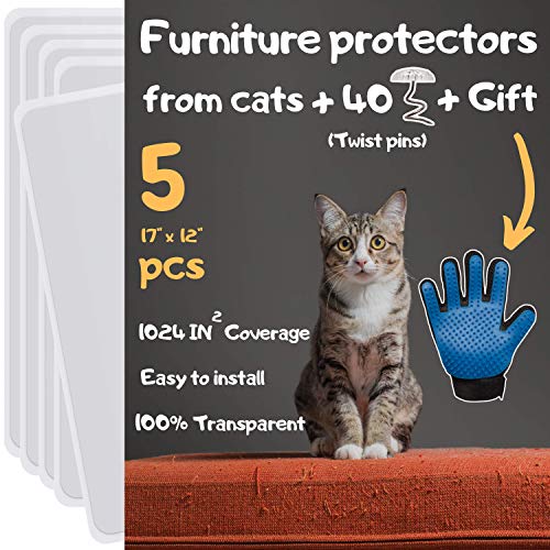 Cat Furniture Protector - Cat Couch Protector, Furniture Protection from Cat Scratching, Couch