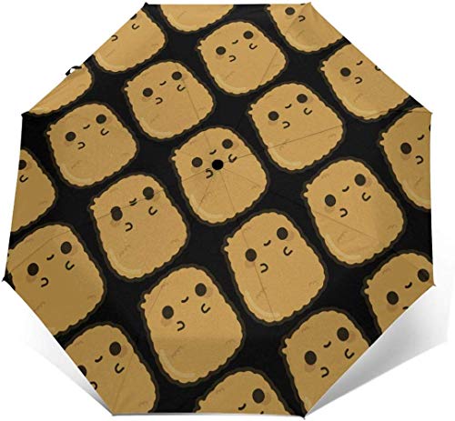 Preisvergleich Produktbild Universal Automatik Faltschirm UV-Schutz Winddicht - Niedliches Hühnernetz