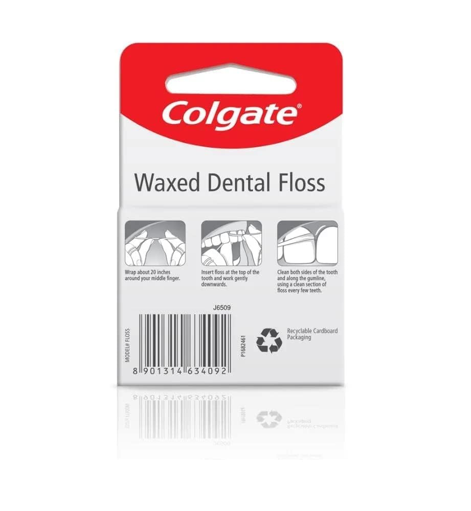Colgate Total cerato filo interdentale per migliorare la salute della bocca (25 m) – Confezione da 6