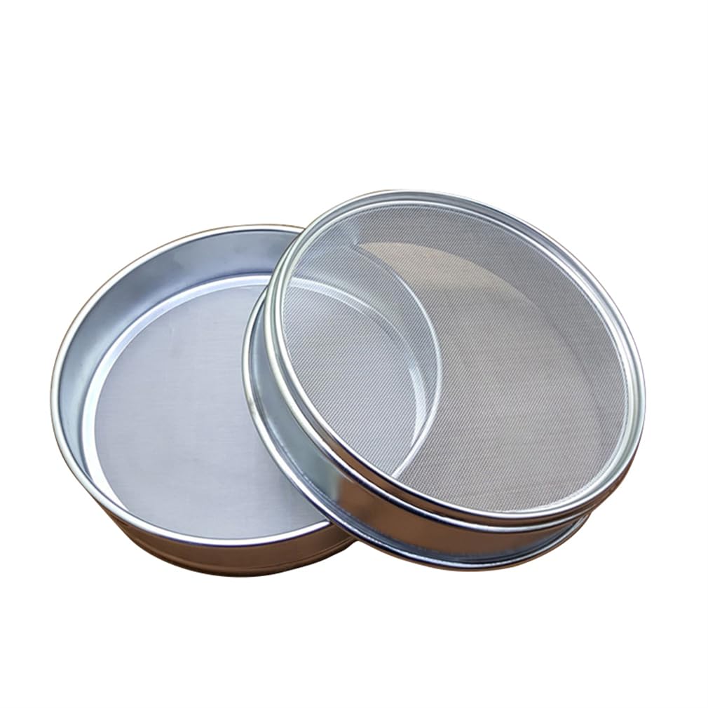 Integrated Lab Test Sieve Diameter 30cm Stainless Metal Wire Mesh Filter Strainer Various Mesh Count (mesh Count 200), Silver