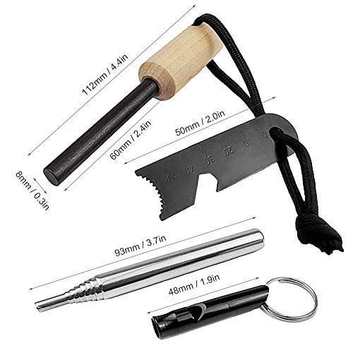 Loijon Conjunto de ferramentas de pederneira ao ar livre Ferramentas de emergência para maçarico de