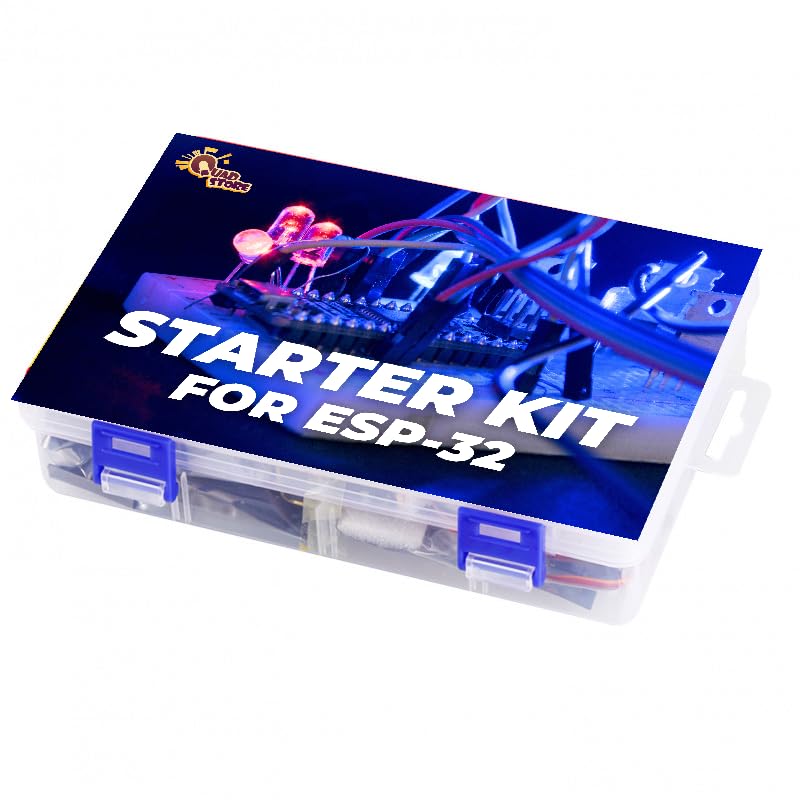 Image of Quad Store IoT Super Starter Kit Compatible with ESP32 Type C Board and Arduino IDE | DIY Beginner Learning Kit with Sensors for Robotics, Programming & Electronics Projects