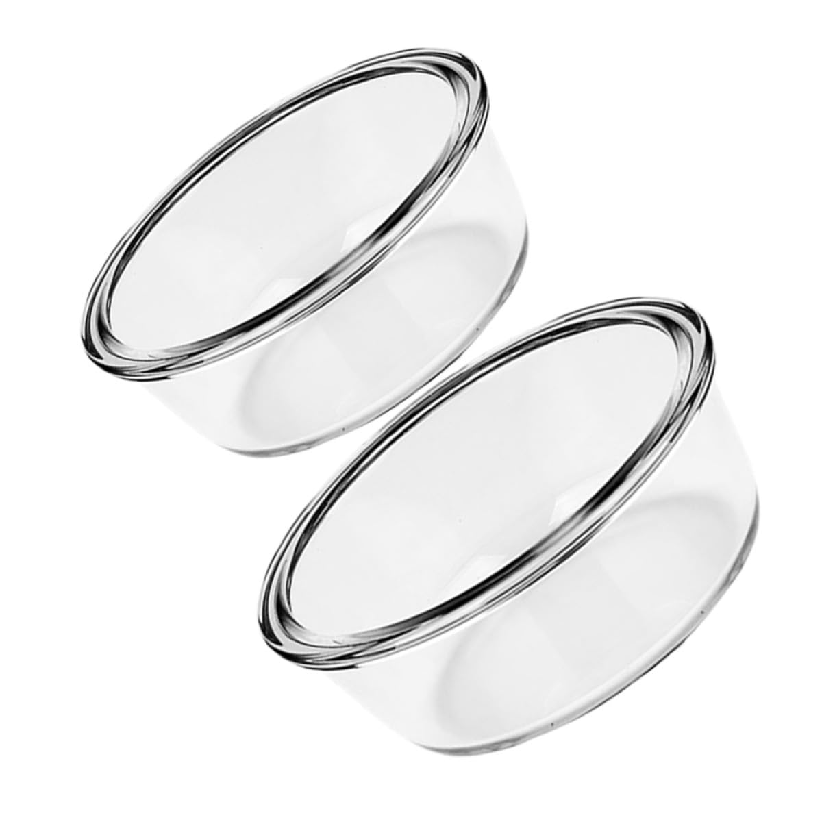 GANAZONO Fuente de Cristal 2 Piezas Capacidad de 650ml y Superficie Lisa para Horno de Vidrio Resistente al Calor para Freidora de Aire y Cocina Doméstica