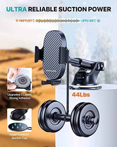 Image of Miracase 3-in-1 Cell Phone Holders for Your Car, Universal Car Phone Holder Mount for Car Dashboard Air Vent Windshield Compatible with iPhone17 16 15 14 13 12 11 Pro Max Xs XR X, Galaxy