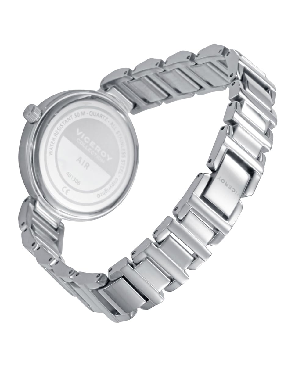 Viceroy Damenuhr Analog aus leichtem Edelstahl - 30 mm - Quarzwerk - Grünes Zifferblatt - Wasserdicht 3 ATM - Schmales Armband - Air-Kollektion – 401306-67
