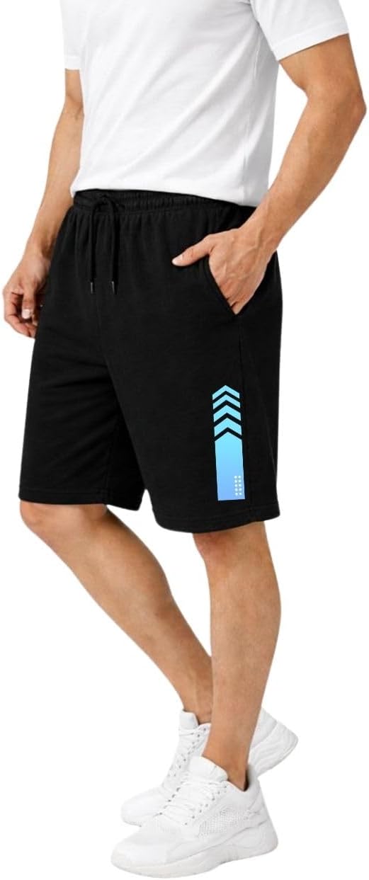 KART BLACK Plus Sizes Men's Cotton Knee Length Shorts(XXL,3XL,4XL,5XL,6XL,7XL,8XL Shorts) | Stripe Printed Shorts | Casual and Night Wear Mens Shorts