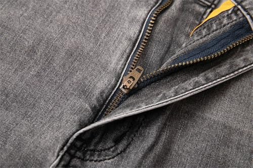 Men Summer Stretch Slim Straight Regular Fit Casual Pants Denim Trousers Man Jeans3