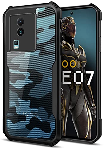 Image of Kapa Beetle Camouflage for Vivo iQOO Neo 7 / Neo 7 PRO (5G) Back Case| [Military Grade Protection] Shock Proof Slim Hybrid Bumper Cover (Black)