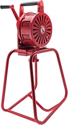 Vixen Horns Air Raid Hand Crank Siren, Loud Heavy Duty Tornado Siren with Rail Stand, Fire Air-raid Alarm, Warning Construction Air Horn VXS-1200MBR